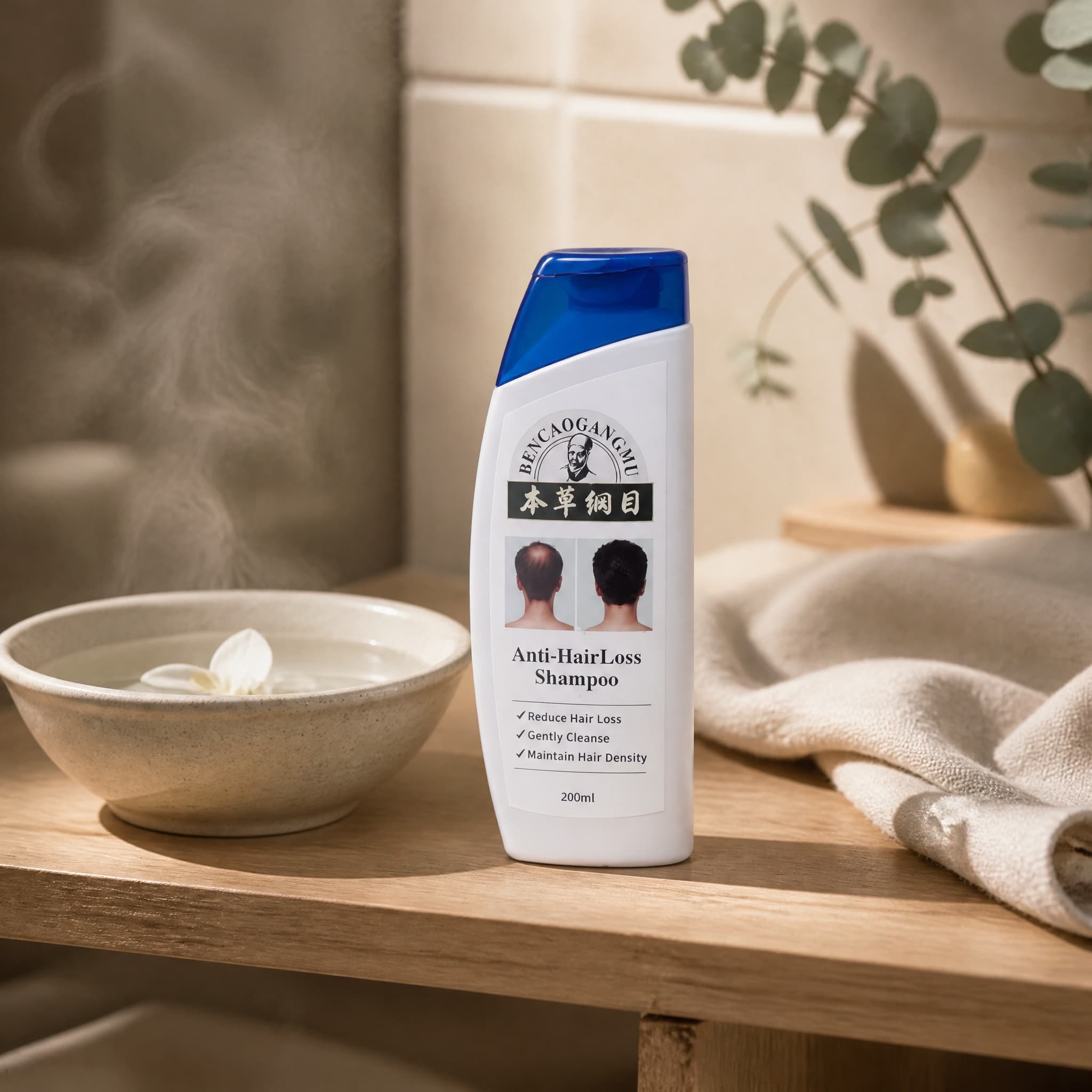 Bencaogangmu TCM Shampoo 200ml Blue Cap