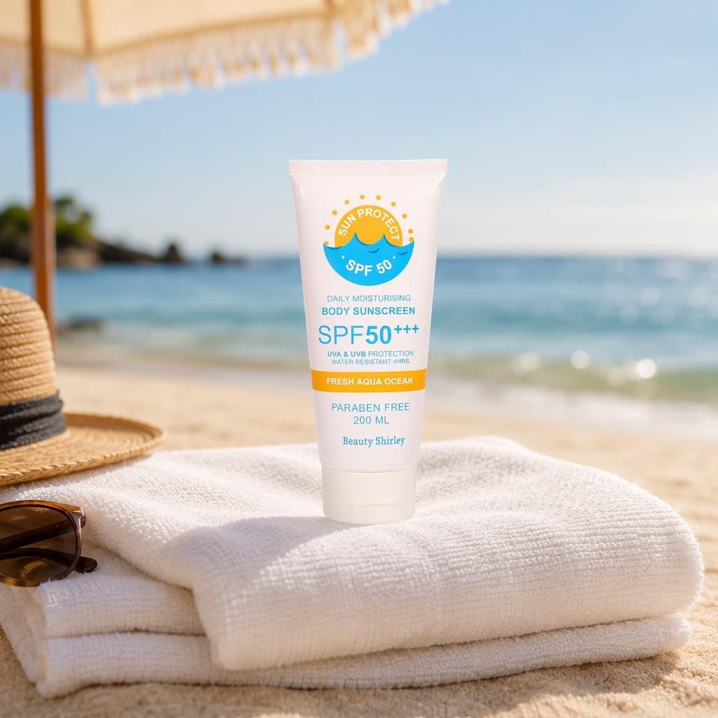 SPF50+++ Fresh Aqua Ocean Body Sunscreen Lotion 200ml