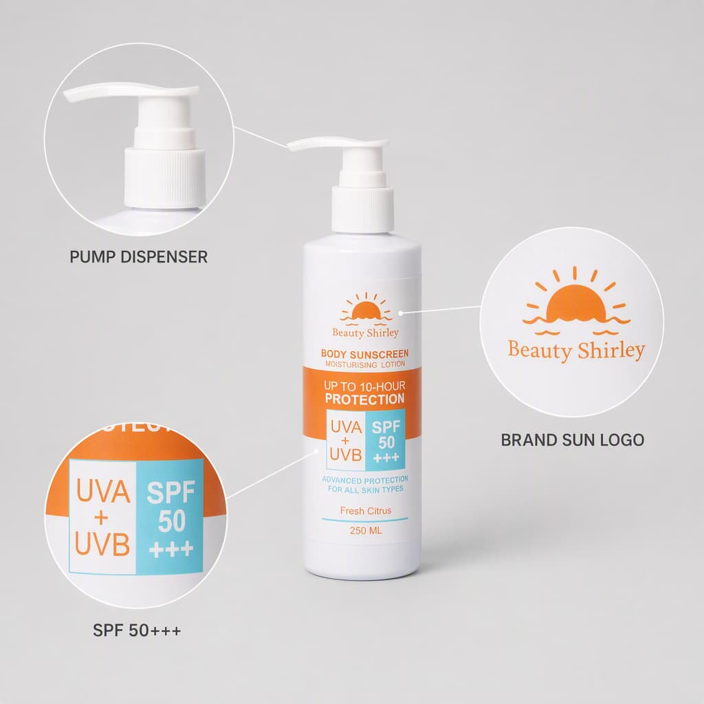 Water Resistant UVA UVB Body Sunscreen