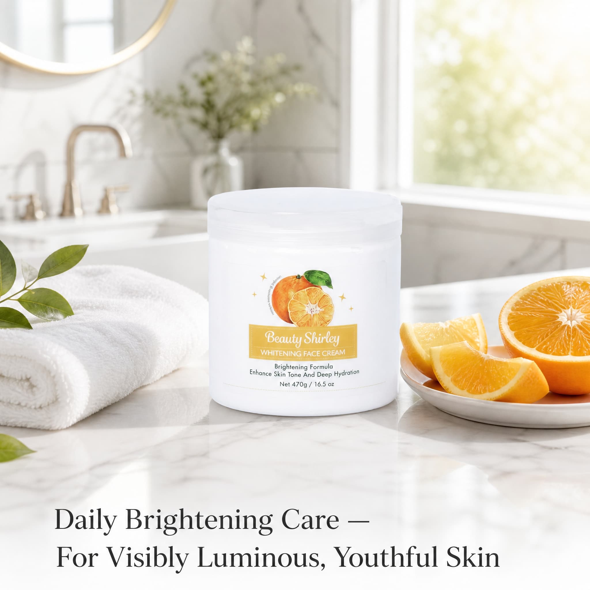Whitening Face Cream 470g Clear Transparent Jar OEM