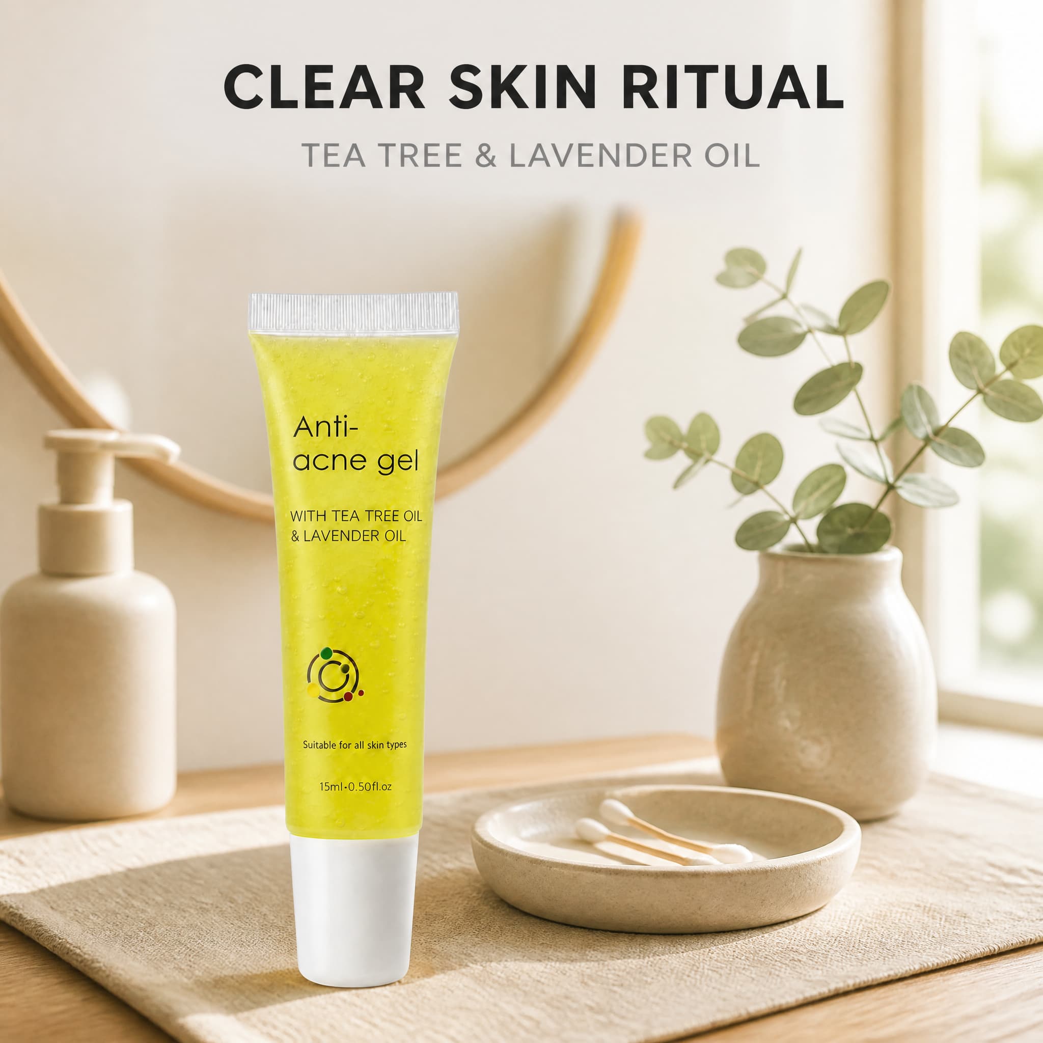 Tea Tree Oil Anti-Acne Gel 15ml Squeeze Tube OEM