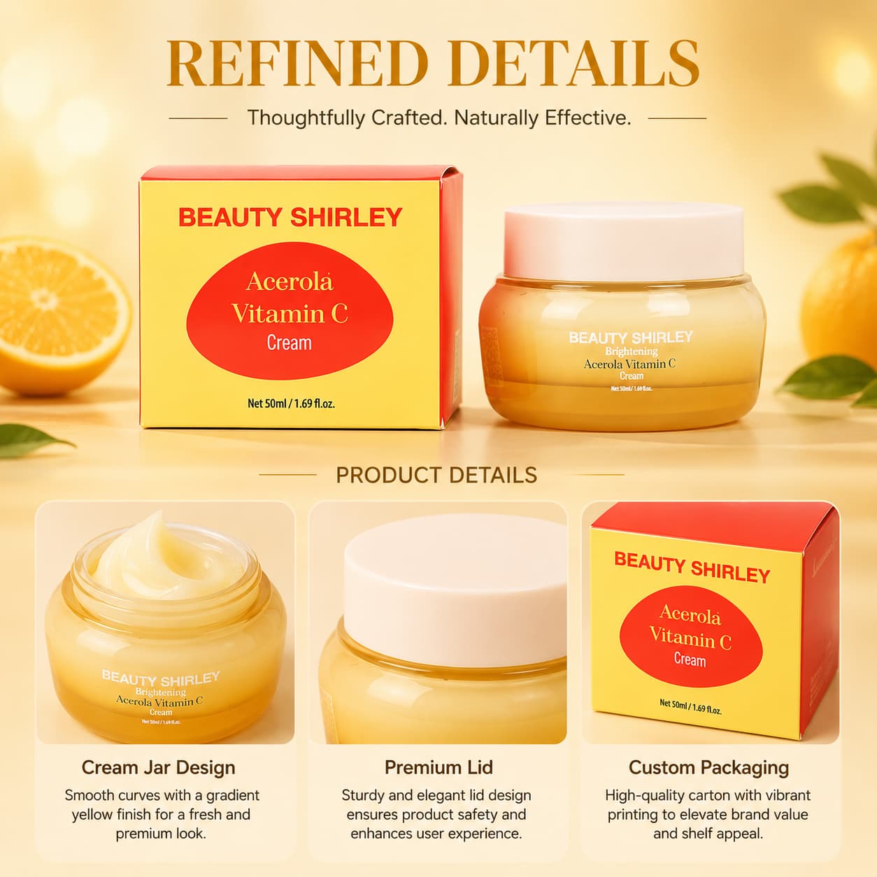 Radiance Enhancing Rejuvenating Soothing Anti Dullness Acerola Vitamin C Restoring Complexion Face Care Cream