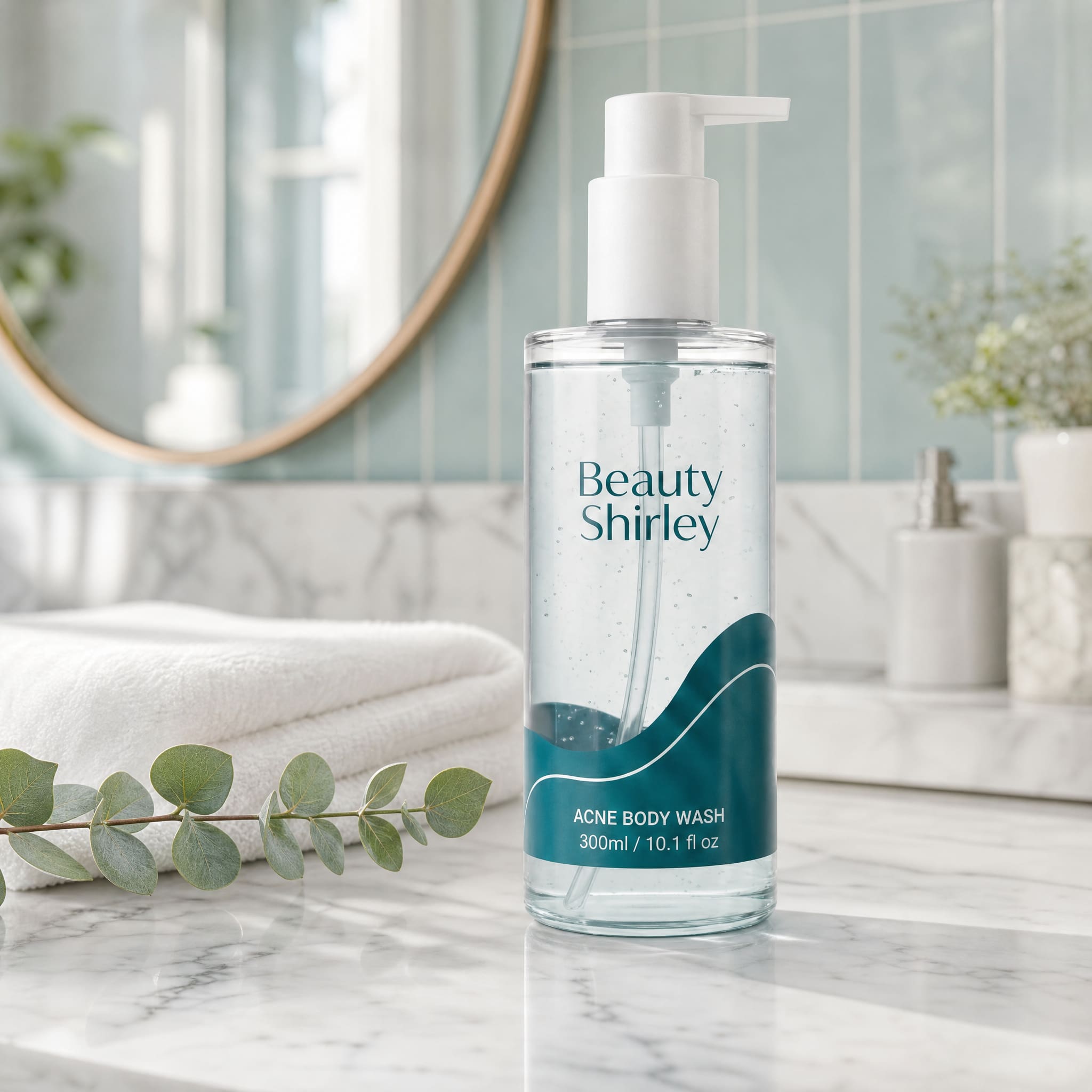 Salicylic acid BHA body wash 300ml pump bottle OEM private label